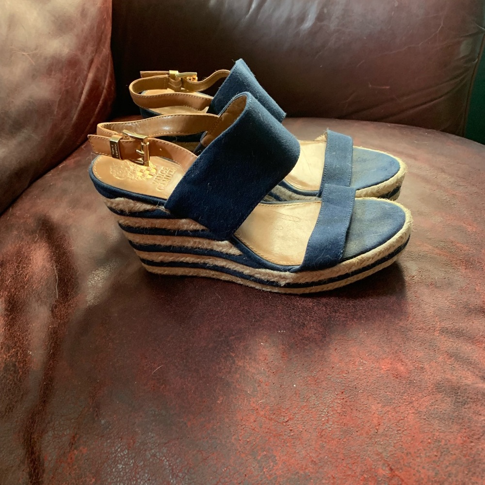 Vince Camuto nautical wedge heels